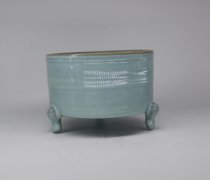 深圳大汉国际拍卖推荐精品预展：汝窑天青釉三足奁